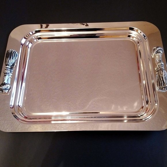 FLASH SALE! NEW in Box Silver-Plated Serving Tray - Picture 3 of 11